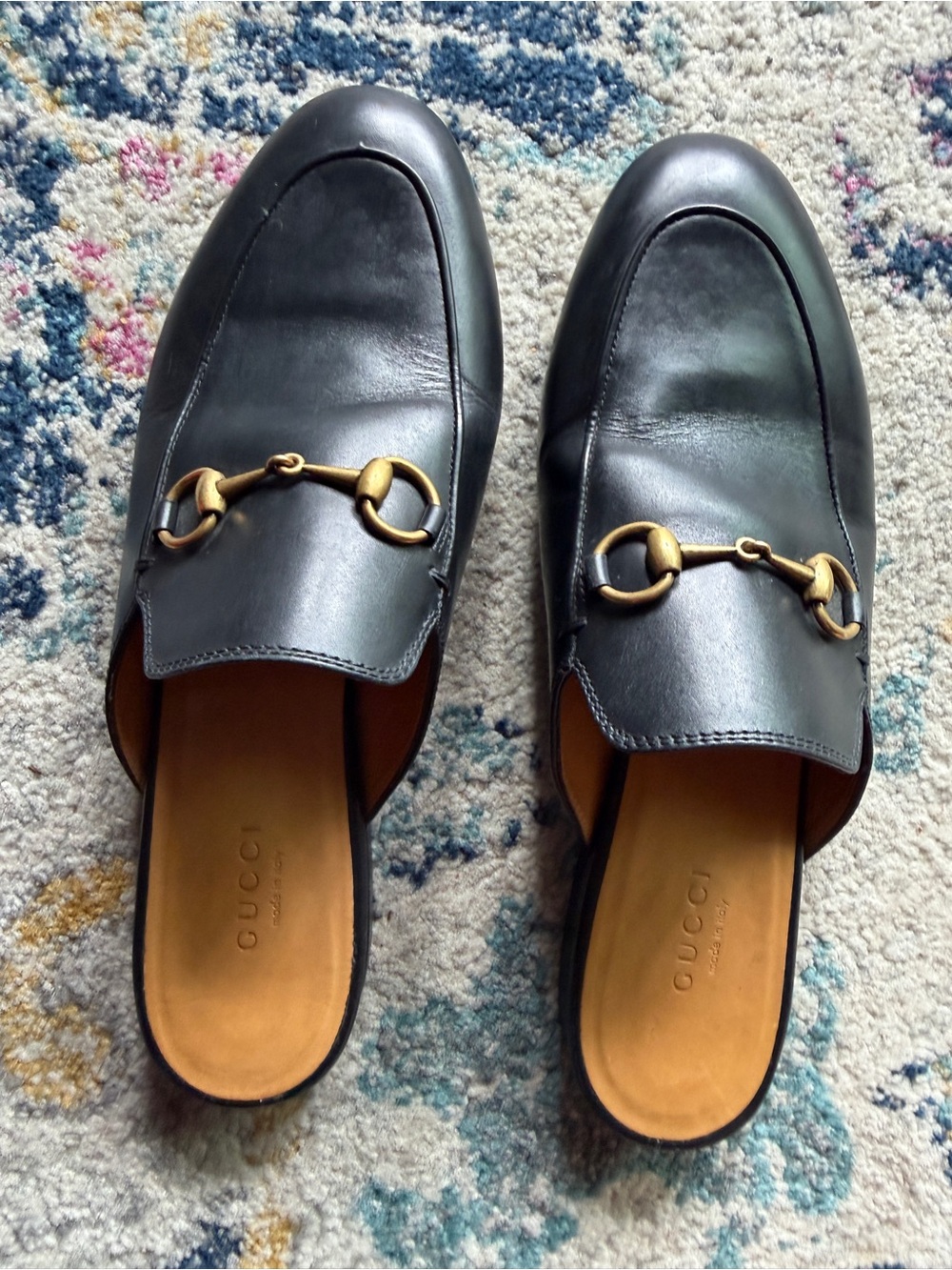 Gucci Black Princetown Leather Women's Horsebit Backless Loafers - Picture 3 of 7